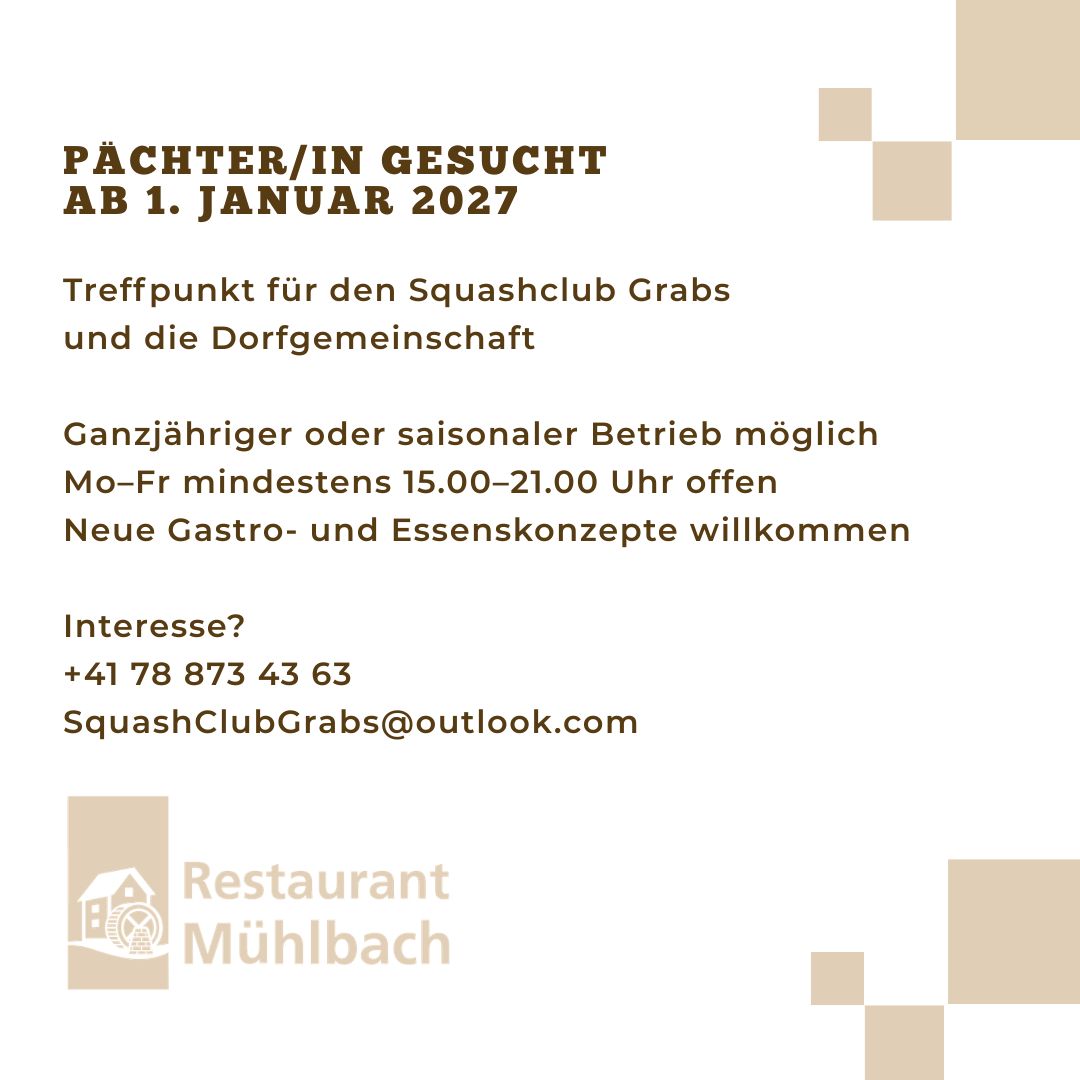 Pächter/in gesucht